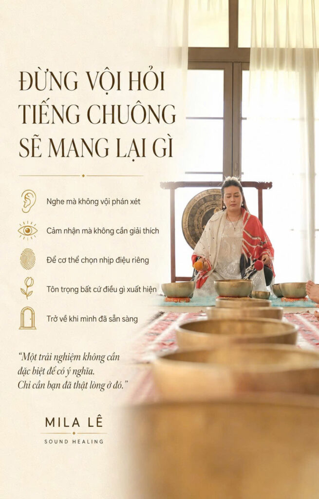 Lớp thiền Chuông xoay Tây Tạng của Master coach Mila Lê